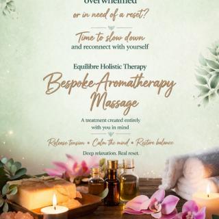 Bespoke aromatherapy massage, crafted with pure essential oils to help you relax, reset, and restore balance.