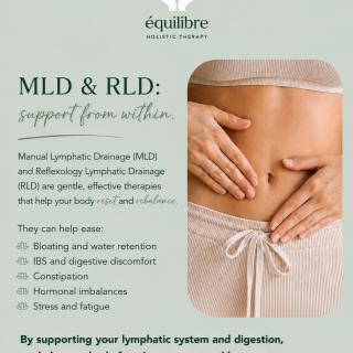 Support your digestion, lymphatic flow and wellbeing with gentle MLD & RLD treatments 💚