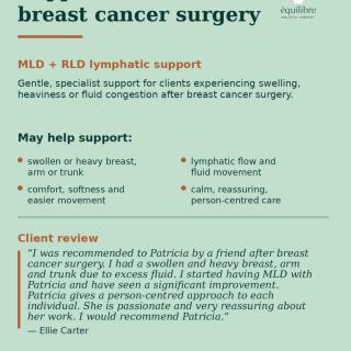MLD support after Breast Cancer Surgery 🤍