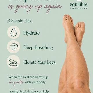 When the weather warms up, be gentle with your body. Here are three tips to help your body feel more comfortable in rising temperatures.