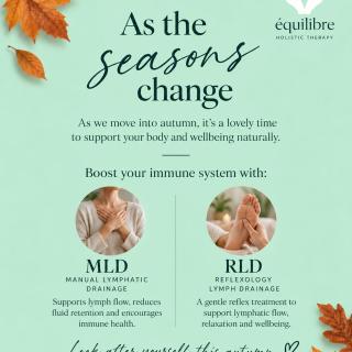 Autumn is the perfect time to slow down, support your lymphatic system and give your wellbeing a little extra care 🍂🌿